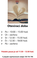 Otevírací doba knihovny Velká Hleďsebe