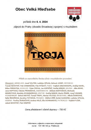 Zájezd na muzikál Troja