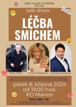Talk show - Léčba smíchem (Milan Pitkin, Zuzana Bubílková, Miroslav Šimůnek)